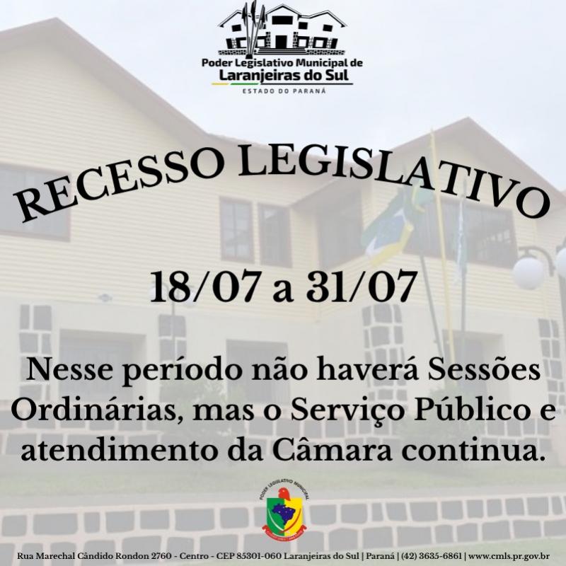 Recesso Legislativo